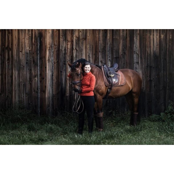 Limited Edition dressur sett - N&N horse design - four champs (brun/oransje)