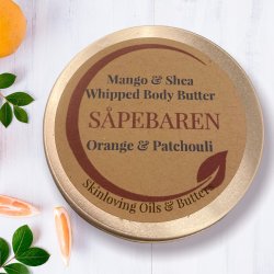 Gavepakke - Spe, badebombe og body butter (Orange og Patchouli)
